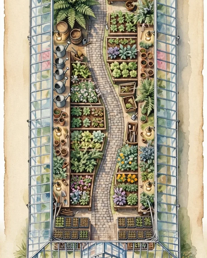 The garden path winding through Chapter 1, The Overgrown Greenhouse